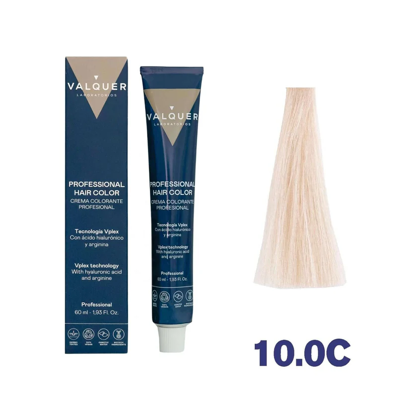 VALQUER 10.0C RUBIO PLATINO FRÍO TINTE 60 ML