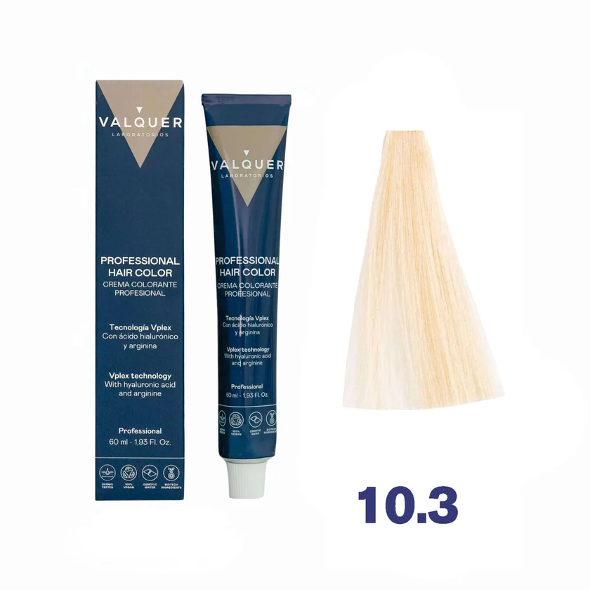 VALQUER 10.3 RUBIO PLATINO DORADO TINTE 60 ML