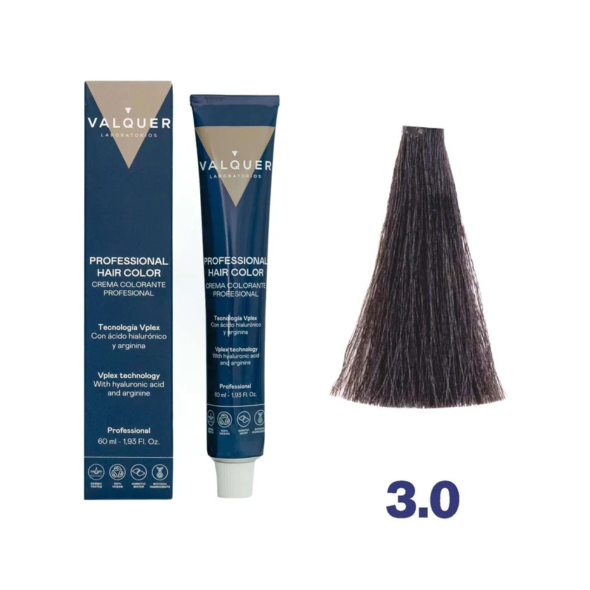 VALQUER 3.0 CASTAÑO OSCURO TINTE 60 ML