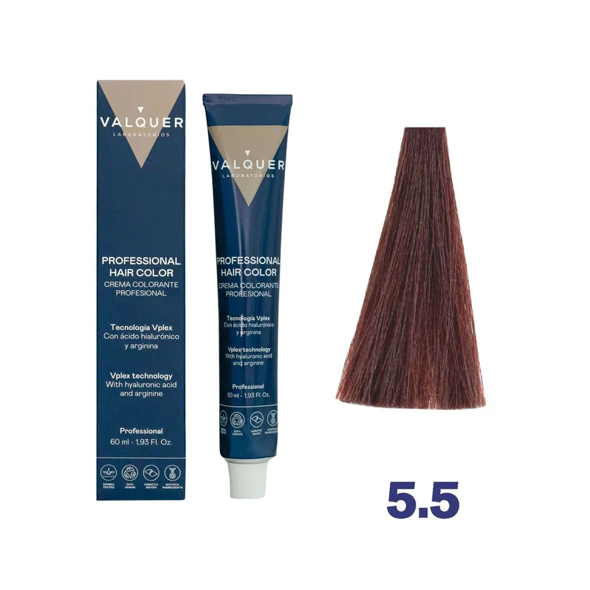 VALQUER 5.5 CASTAÑO CLARO CAOBA TINTE 60 ML