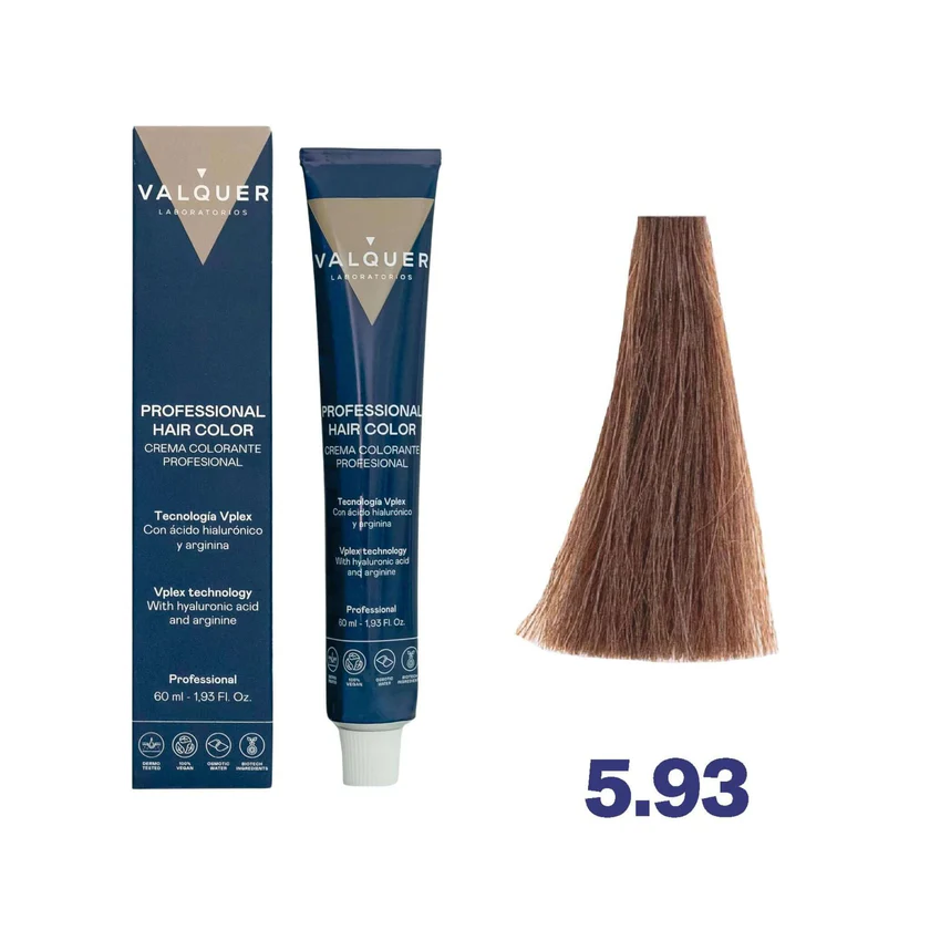 VALQUER 5.93 CHOCOLATE NATURAL CREMA COLORANTE 60 ML