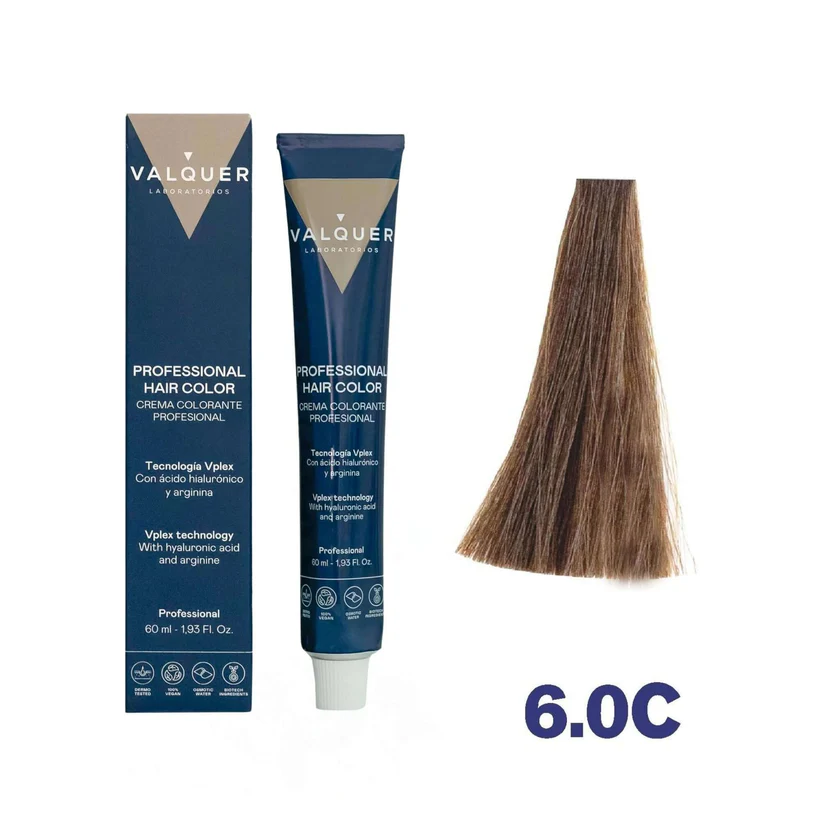 VALQUER 6.0C RUBIO OSCURO FRÍO TINTE 60 ML