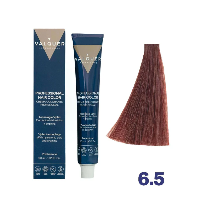 VALQUER 6.5 RUBIO OSCURO CAOBA TINTE 60 ML