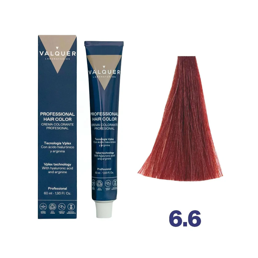 VALQUER 6.6 RUBIO OSCURO ROJIZO TINTE 60 ML