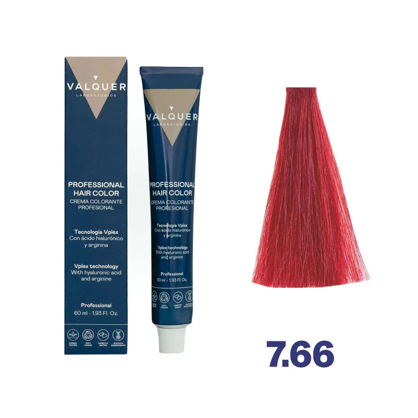 VALQUER 7.66 RUBIO MEDIO ROJIZO INTENSO TINTE 60 ML