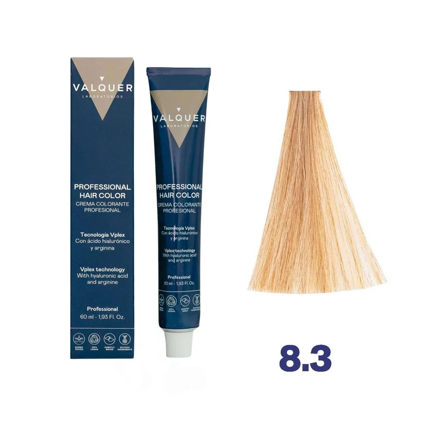 VALQUER 8.3 RUBIO CLARO DORADO CREMA TINTE 60 ML