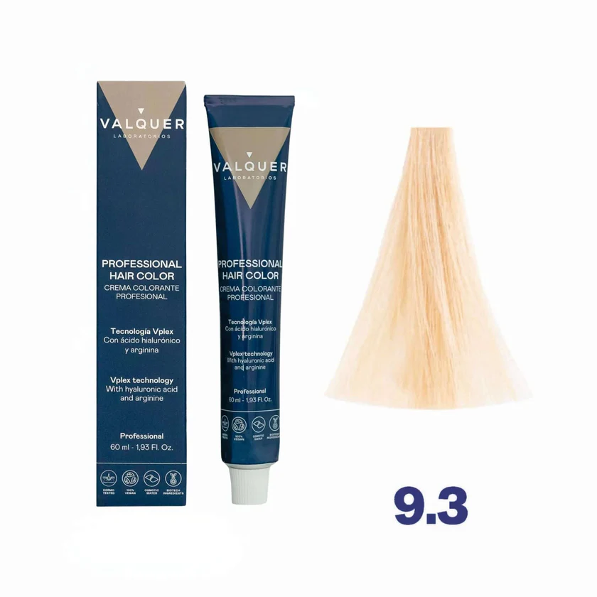 VALQUER 9.3 RUBIO MUY CLARO DORADO TINTE 60 ML
