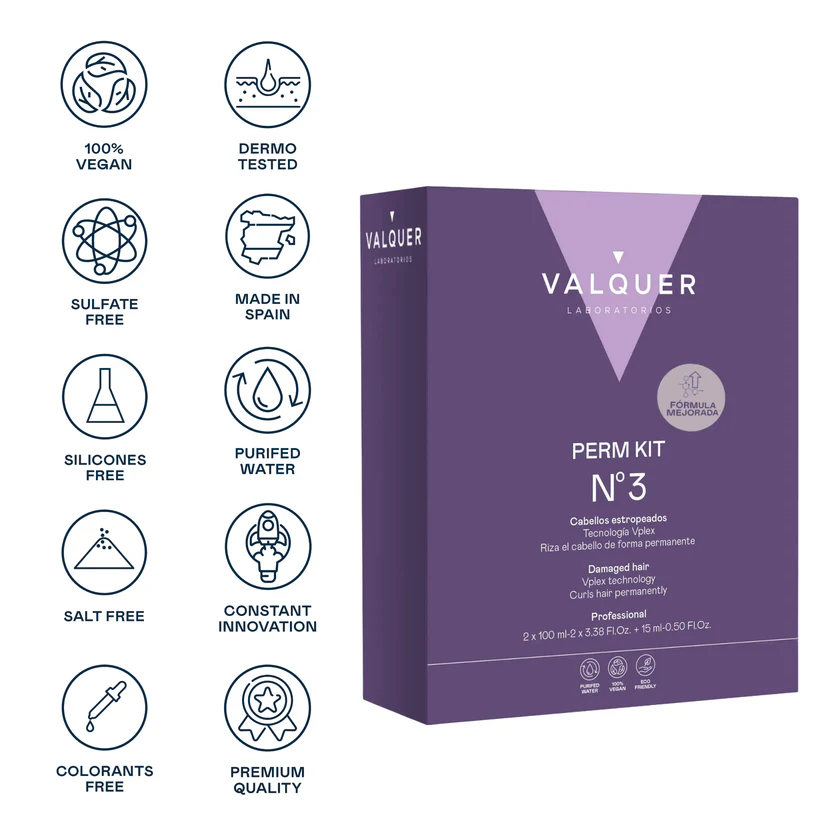 VALQUER KIT PARA PERMANENTE Nº 3 (ESTROPEADOS) 100+100+10 ML