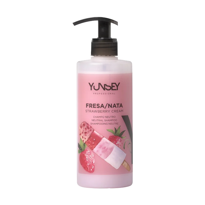 CHAMPU NEUTRO FRESA Y NATA 400ML YUNSEY