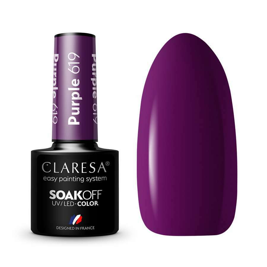 ESMALTE SEMIPERMANENTE MORADO CLARESA 619