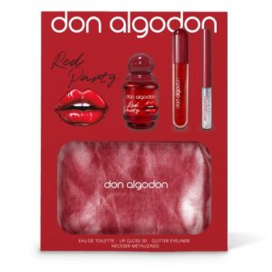 DON ALGODÓN PACK RED PARTY PERFUME+GLOSS+EYELINER